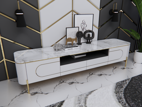 Tv stand minimalist 3D Model