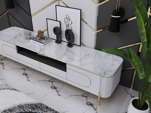 Tv stand minimalist 3D Model