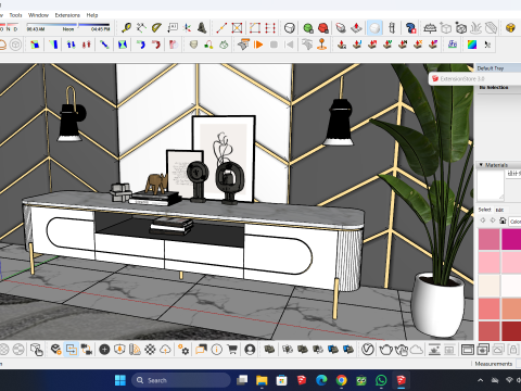 Tv stand minimalist 3D Model