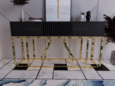 Consolle minimalista 160x45x85 cm Modello 3D