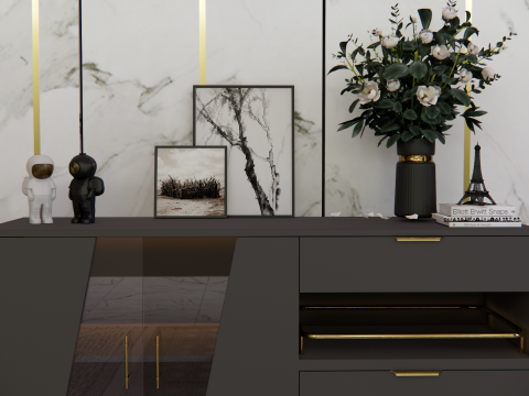 Buffet minimalist 150x45x85 cm 3D Model