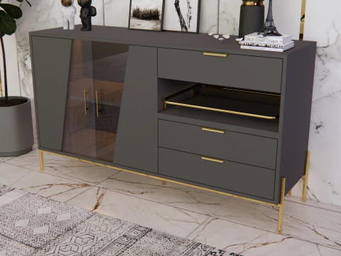 Buffet minimalista 150x45x85 cm Modelo 3D