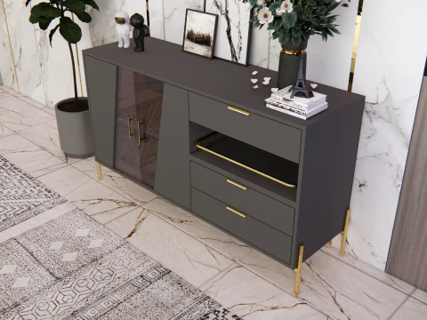 Buffet minimalista 150x45x85 cm Modelo 3D