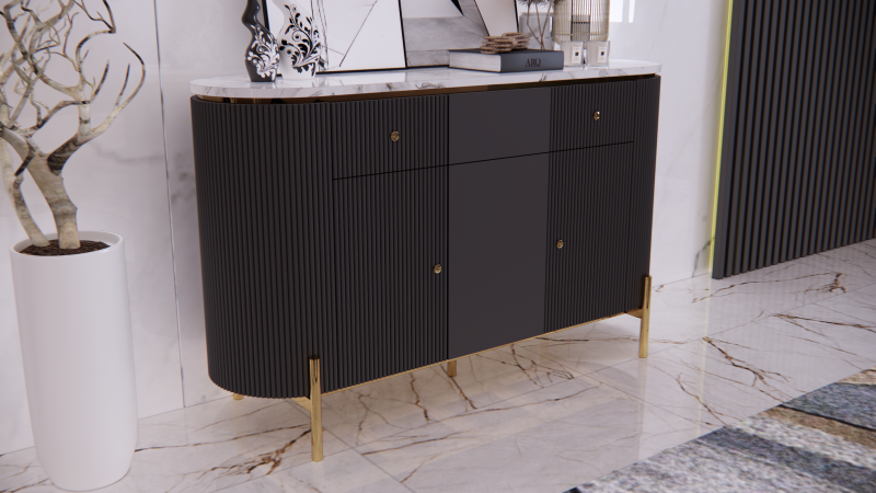 Buffet minimalist 140 x 40 x 85 cm 3D Model .c4d .max .obj .3ds .fbx .stl .blend 