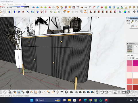 Buffet minimalist 140 x 40 x 85 cm 3D Model