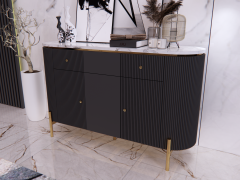Buffet minimalist 140 x 40 x 85 cm 3D Model