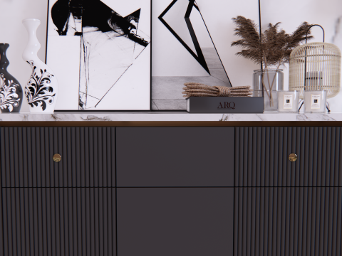 Buffet minimalist 140 x 40 x 85 cm 3D Model