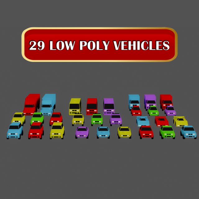 Casual Vehicles Pack Set of 29 Vehicles Modèle 3D .c4d .max .obj .3ds .fbx .stl .blend 