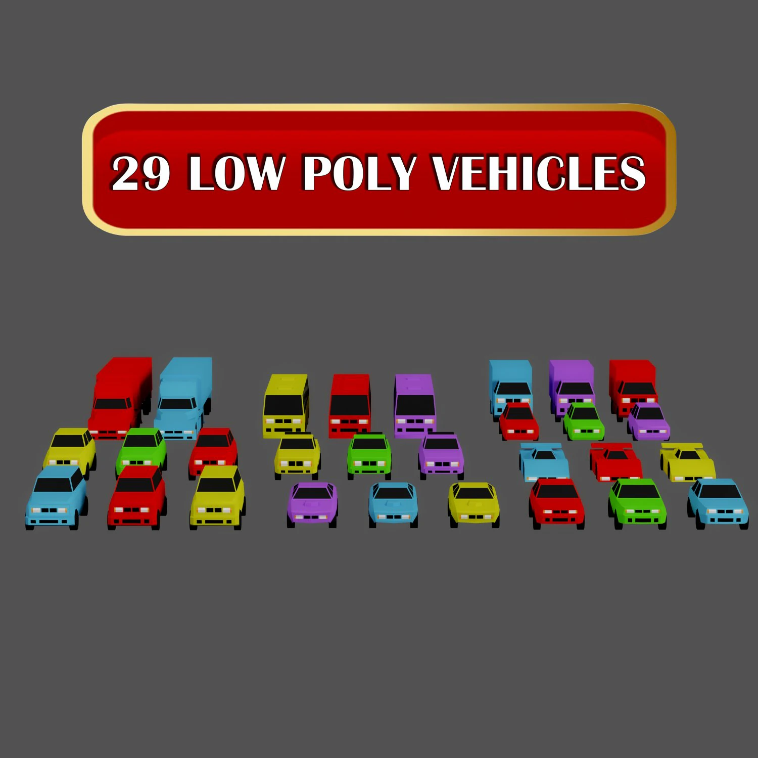 Casual Vehicles Pack Set of 29 Vehicles 3D Model .c4d .max .obj .3ds .fbx .stl .blend 