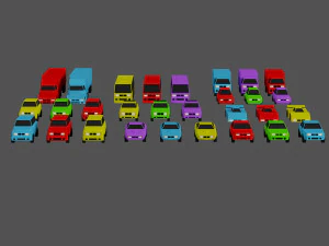 Casual Vehicles Pack Set of 29 Vehicles 3D Model