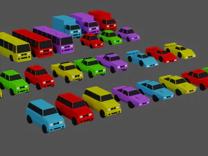Casual Vehicles Pack Set of 29 Vehicles 3D Model