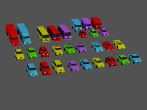 Casual Vehicles Pack Set of 29 Vehicles Modèle 3D