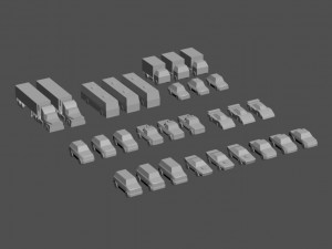 Casual Vehicles Pack Set of 29 Vehicles Modèle 3D