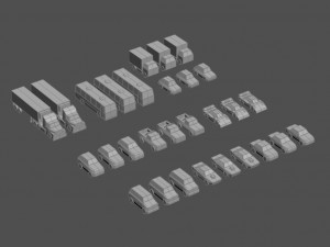 Casual Vehicles Pack Set of 29 Vehicles Modèle 3D