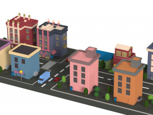 Lowpoly Cartoon City Pack 1 Modelo 3D