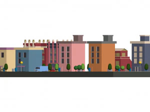 Lowpoly Cartoon City Pack 1 3D Model