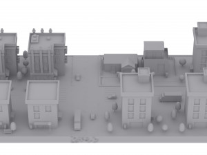 Lowpoly Cartoon City Pack 1 Modelo 3D