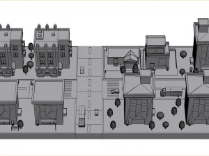 Lowpoly Cartoon City Pack 1 3D Model