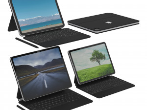 Ipad pro with keyboard Collection Modello 3D