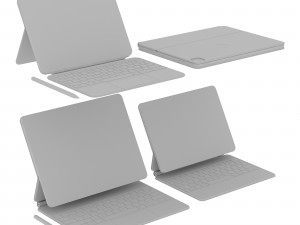 Ipad pro with keyboard Collection Modello 3D