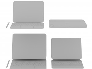 Ipad pro with keyboard Collection Modello 3D