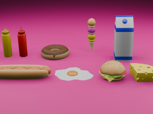 Food collection 3D Model