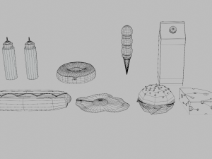 Food collection 3D 모델