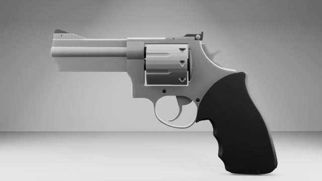 Revolver Taurus 3D 模型 .c4d .max .obj .3ds .fbx .stl .blend 