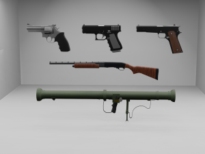 Weapons collection Modèle 3D