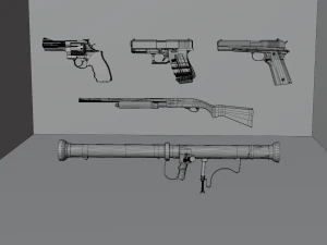 무기 수집 3D 모델