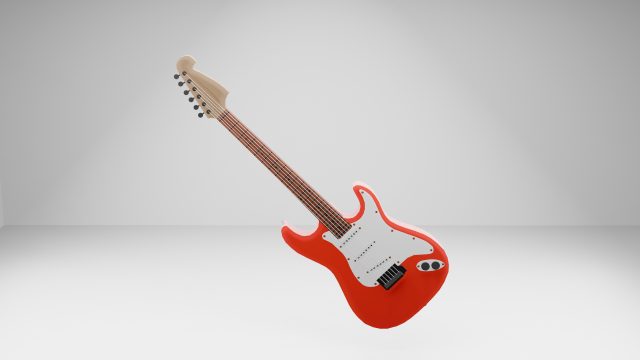Electric guitar - musica Modelo 3D .c4d .max .obj .3ds .fbx .stl .blend