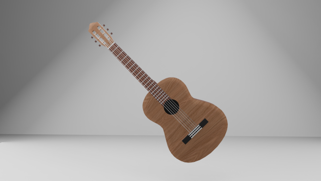 Acoustic guitar - musica 3D मॉडल .c4d .max .obj .3ds .fbx .stl .blend 