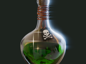 Flask with poison Model 3D