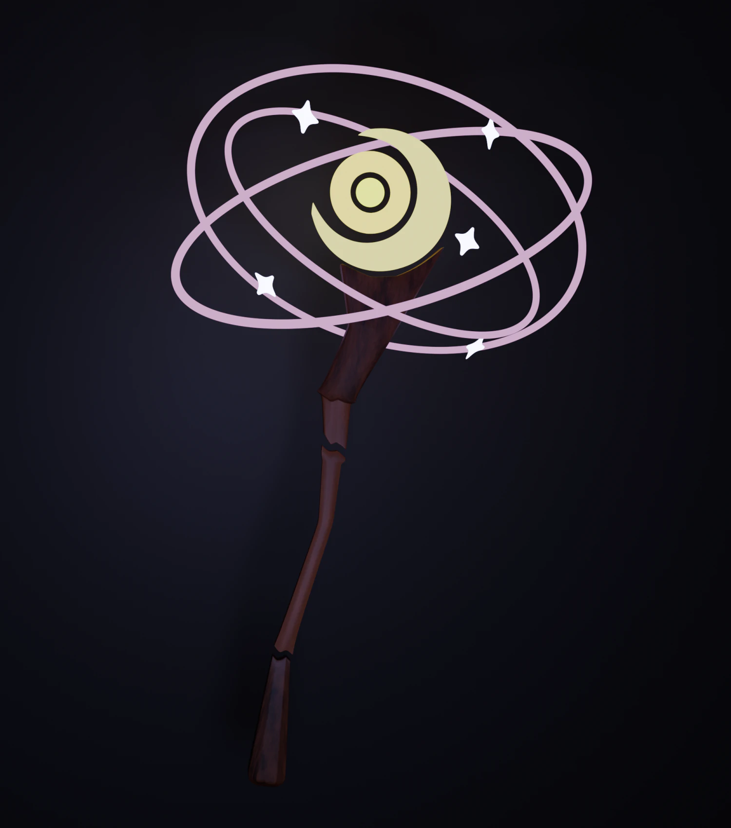 Wizards staff 3D Model .c4d .max .obj .3ds .fbx .stl .blend 