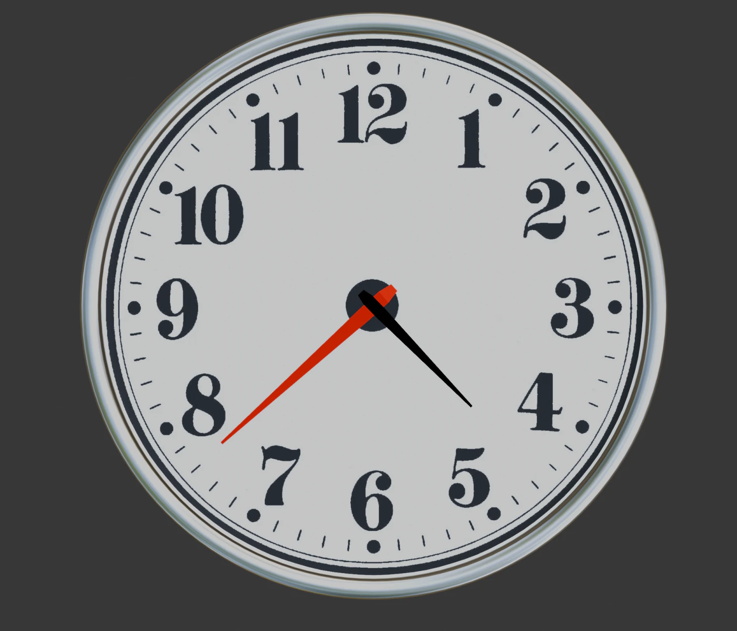 Wall Clock 3D Model .c4d .max .obj .3ds .fbx .stl .blend 
