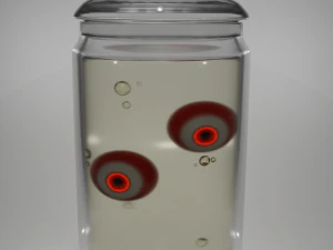 Tarro con formalina Modelo 3D