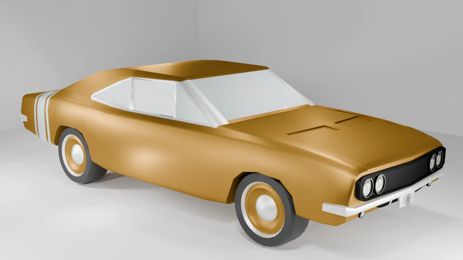 Dodge Charger 1969 3D Model .c4d .max .obj .3ds .fbx .stl .blend 