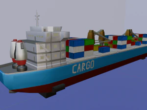Cargo ship 3D Model