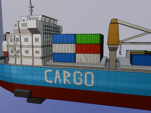 Cargo ship 3D Model