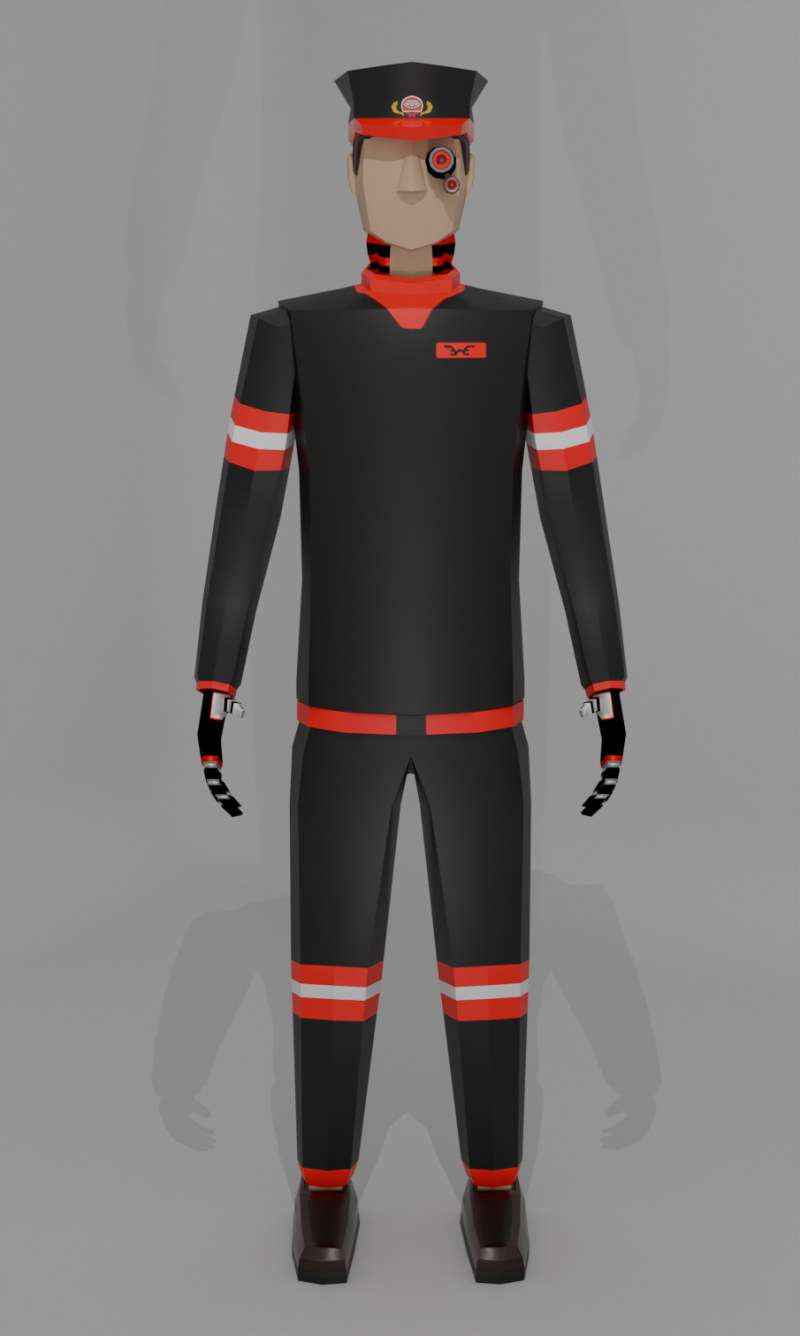 Cyber policeman 3D मॉडल .c4d .max .obj .3ds .fbx .stl .blend 