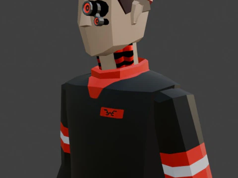 Cyber-politieagent 3D Model