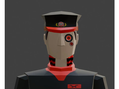 Cyber-politieagent 3D Model