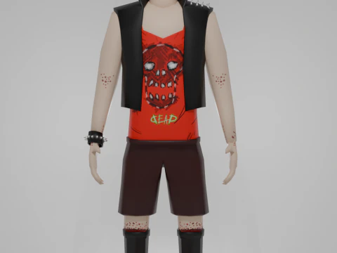 Uno punk from game Rampage 3D Model