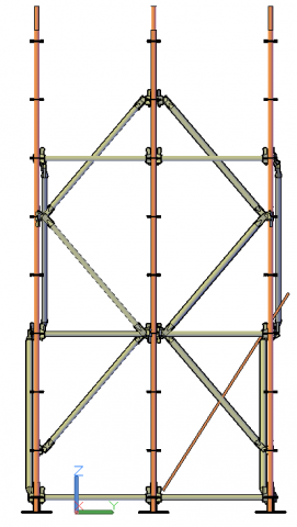 Scaffolding on the flanges Model 3D .c4d .max .obj .3ds .fbx .stl .blend 