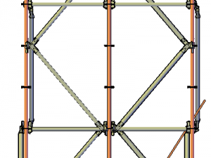 Scaffolding on the flanges 3D Model