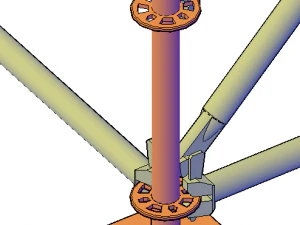 Scaffolding on the flanges 3D Model