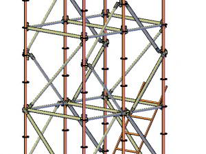 Scaffolding on the flanges 3D Model