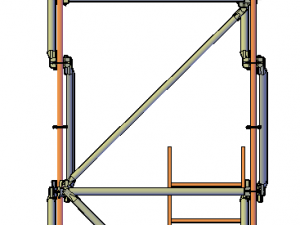 Scaffolding on the flanges Model 3D
