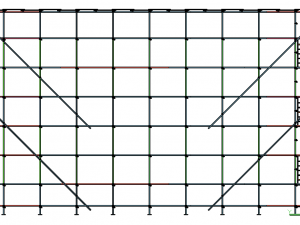 Scaffolding with clamps 3D Модель