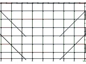 Scaffolding with clamps 3D Model